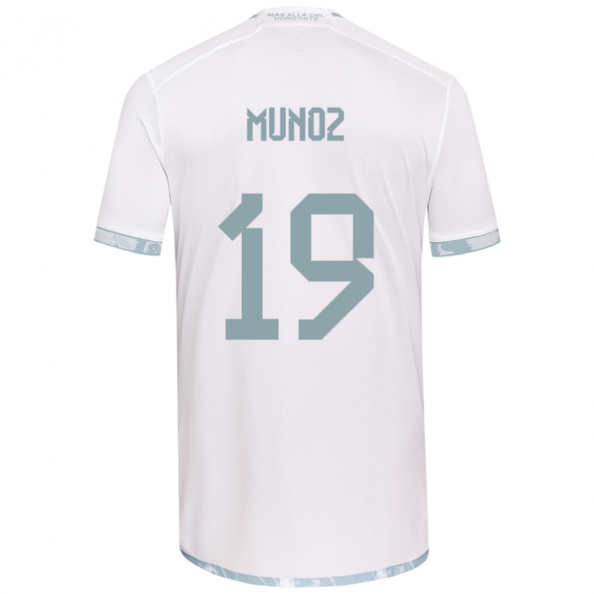 Kinder Cristóbal Muñoz #19 Weiß Grau Auswärtstrikot Trikot 2024/25 T-Shirt