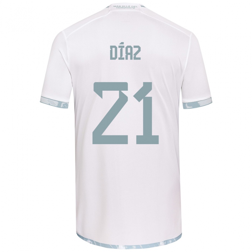 Kinder Marcelo Díaz #21 Weiß Grau Auswärtstrikot Trikot 2024/25 T-Shirt