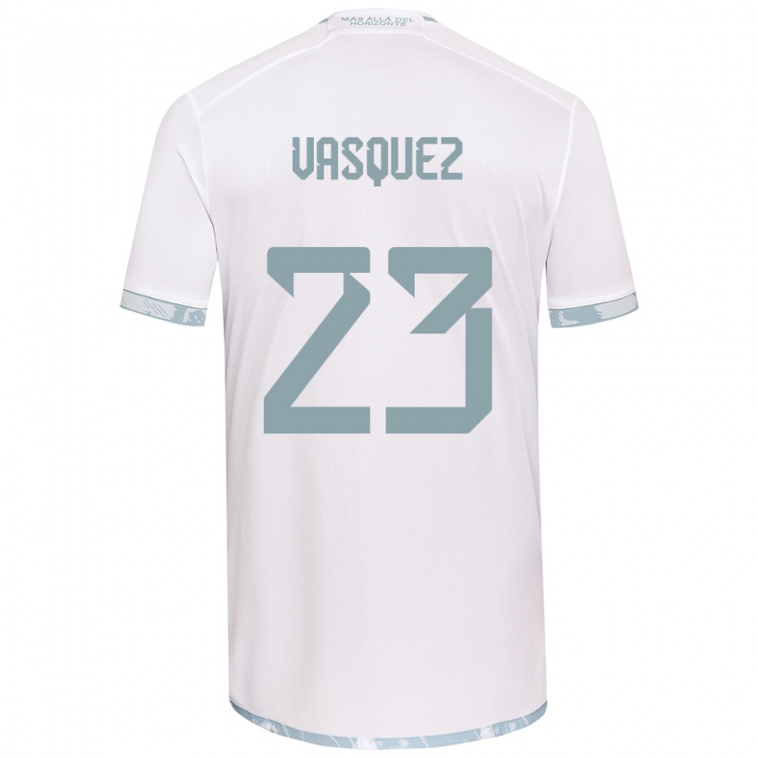 Kinder Ignacio Vásquez #23 Weiß Grau Auswärtstrikot Trikot 2024/25 T-Shirt