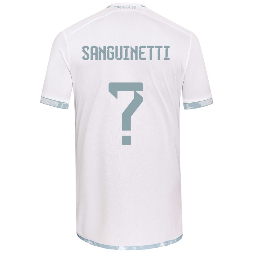 Kinder Fernando Osorio Sanguinetti #0 Weiß Grau Auswärtstrikot Trikot 2024/25 T-Shirt