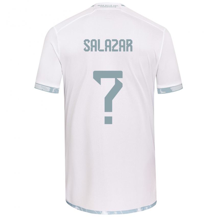 Kinder Yahir Salazar #0 Weiß Grau Auswärtstrikot Trikot 2024/25 T-Shirt