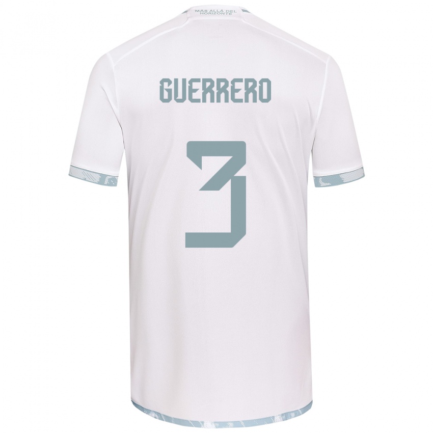 Kinder Carla Guerrero #3 Weiß Grau Auswärtstrikot Trikot 2024/25 T-Shirt