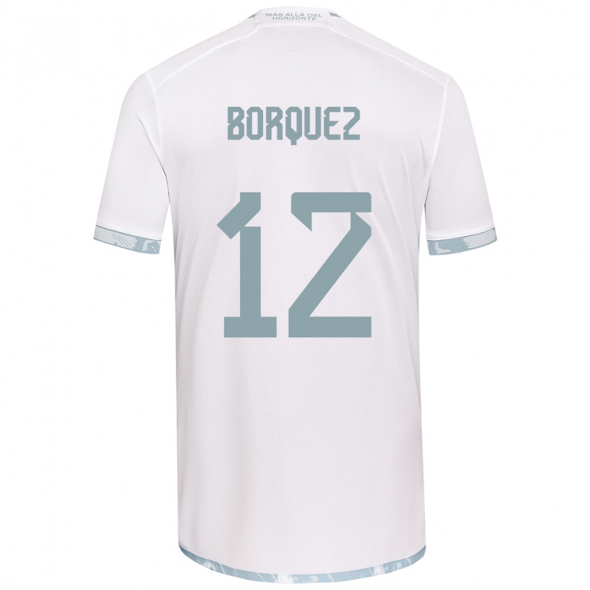 Kinder Gabriela Bórquez #12 Weiß Grau Auswärtstrikot Trikot 2024/25 T-Shirt