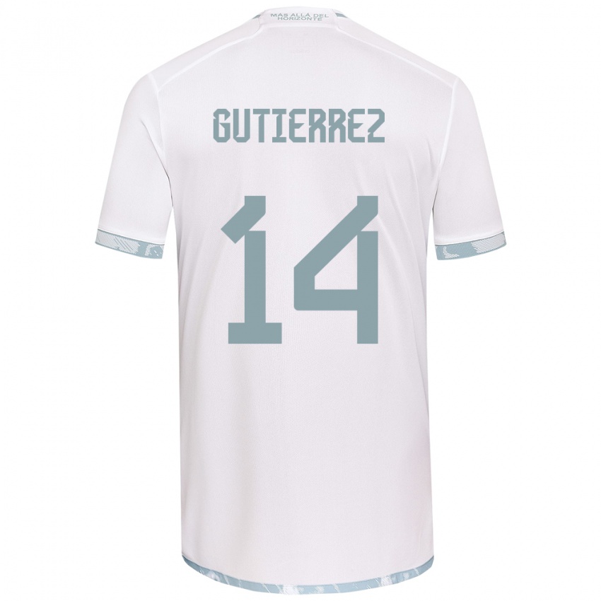 Kinder Ana Gutiérrez #14 Weiß Grau Auswärtstrikot Trikot 2024/25 T-Shirt