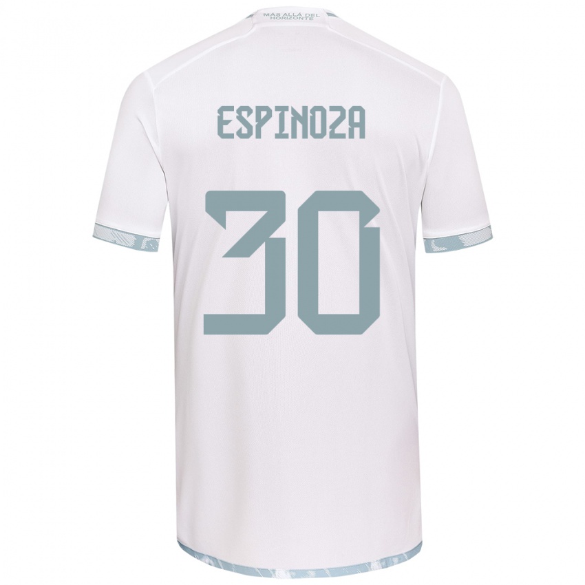 Kinder Isidora Espinoza #30 Weiß Grau Auswärtstrikot Trikot 2024/25 T-Shirt