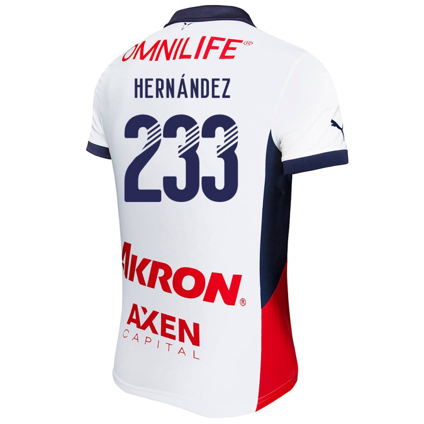 Kinder Zinedine Hernández #233 Weiß Rot Blau Auswärtstrikot Trikot 2024/25 T-Shirt