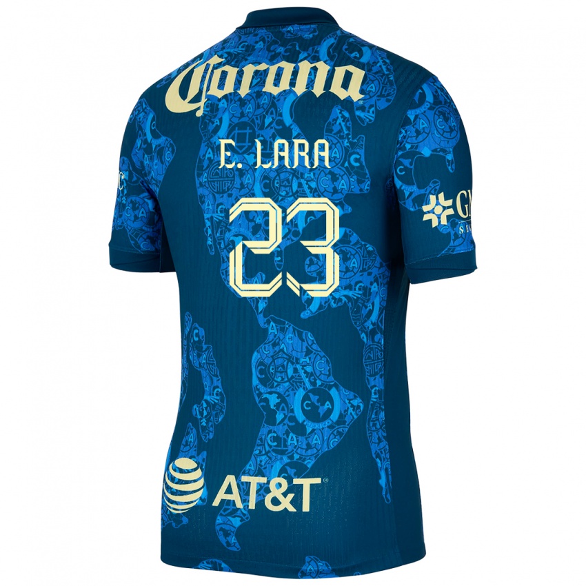 Kinder Emilio Lara #23 Blau Gelb Auswärtstrikot Trikot 2024/25 T-Shirt