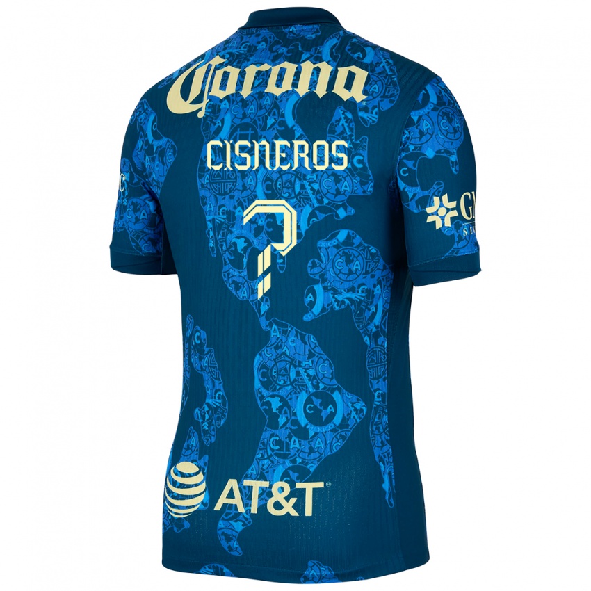 Kinder Vladimir Cisneros #0 Blau Gelb Auswärtstrikot Trikot 2024/25 T-Shirt