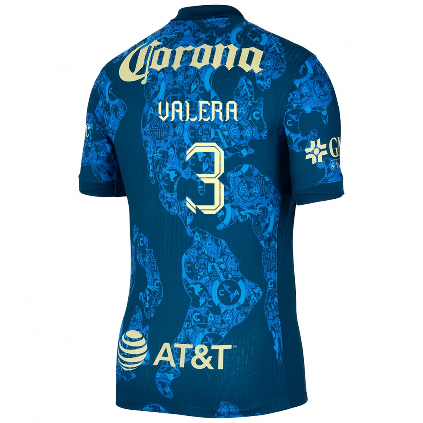 Kinder Selene Valera #3 Blau Gelb Auswärtstrikot Trikot 2024/25 T-Shirt