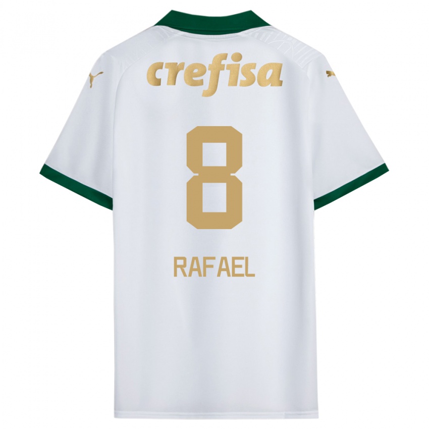 Kinder Ze Rafael #8 Weiß Grün Auswärtstrikot Trikot 2024/25 T-Shirt