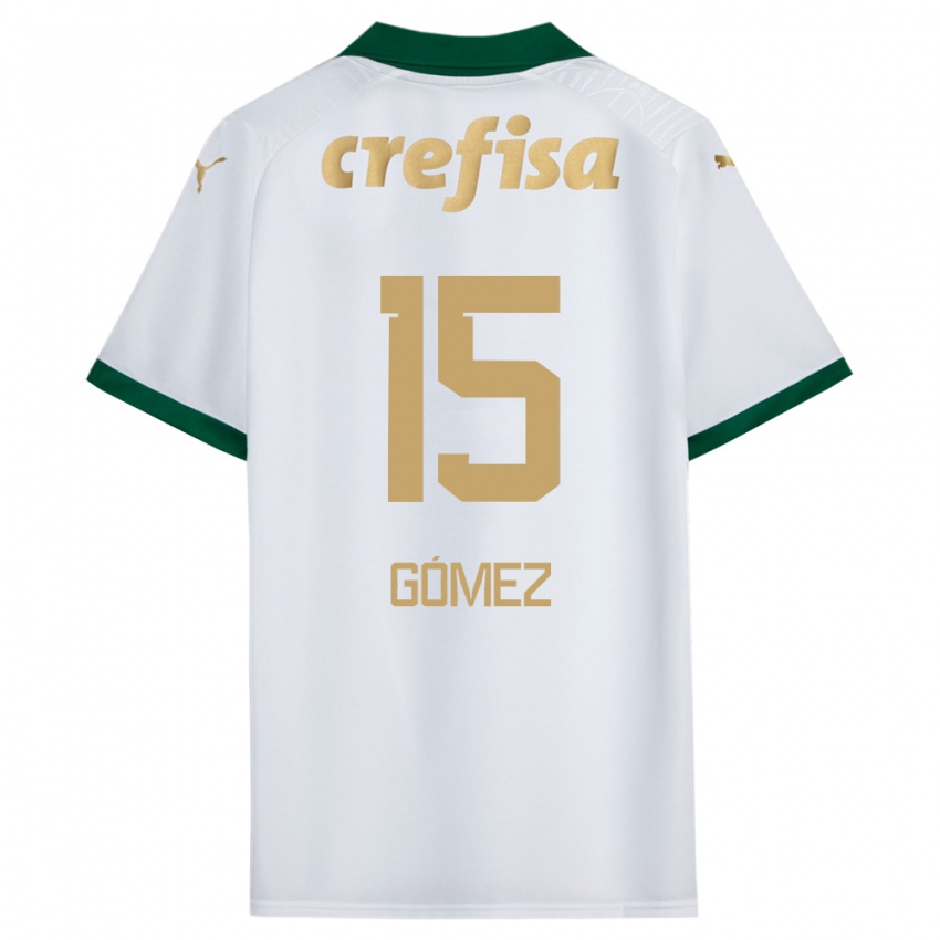 Kinder Gustavo Gomez #15 Weiß Grün Auswärtstrikot Trikot 2024/25 T-Shirt