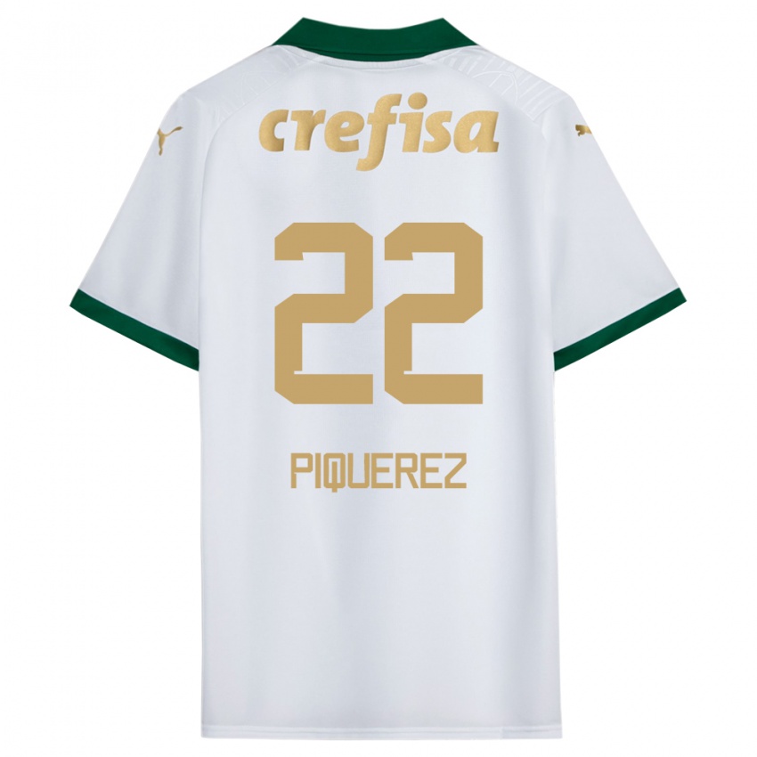 Kinder Joaquin Piquerez #22 Weiß Grün Auswärtstrikot Trikot 2024/25 T-Shirt