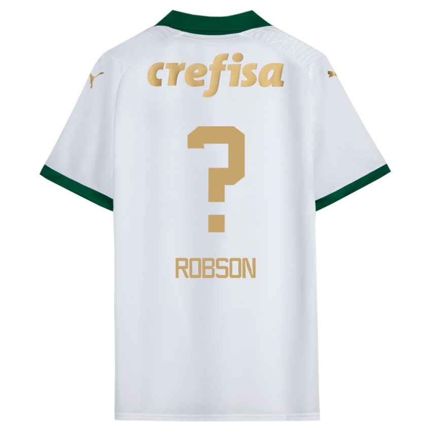 Kinder Robson #0 Weiß Grün Auswärtstrikot Trikot 2024/25 T-Shirt