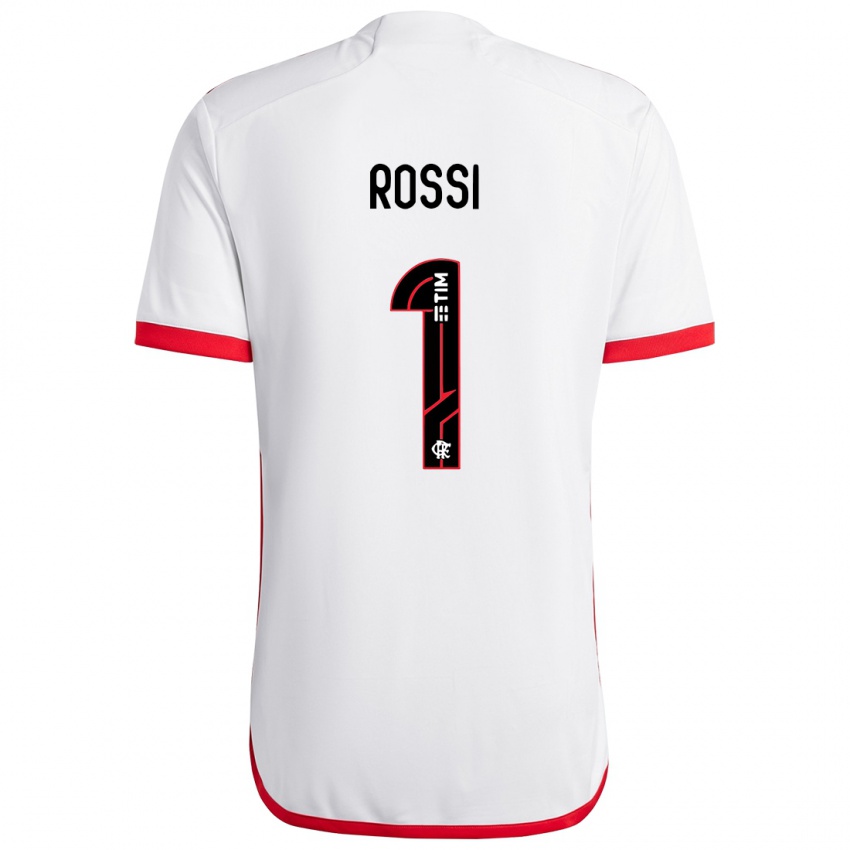 Kinder Agustin Rossi #1 Weiß Rot Auswärtstrikot Trikot 2024/25 T-Shirt