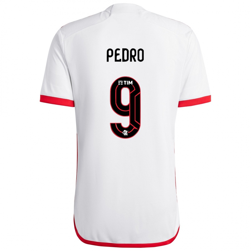 Kinder Pedro #9 Weiß Rot Auswärtstrikot Trikot 2024/25 T-Shirt