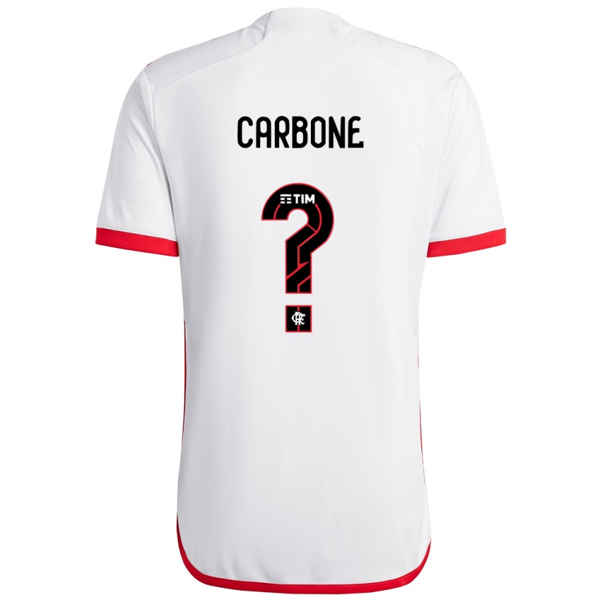 Kinder Carbone #0 Weiß Rot Auswärtstrikot Trikot 2024/25 T-Shirt