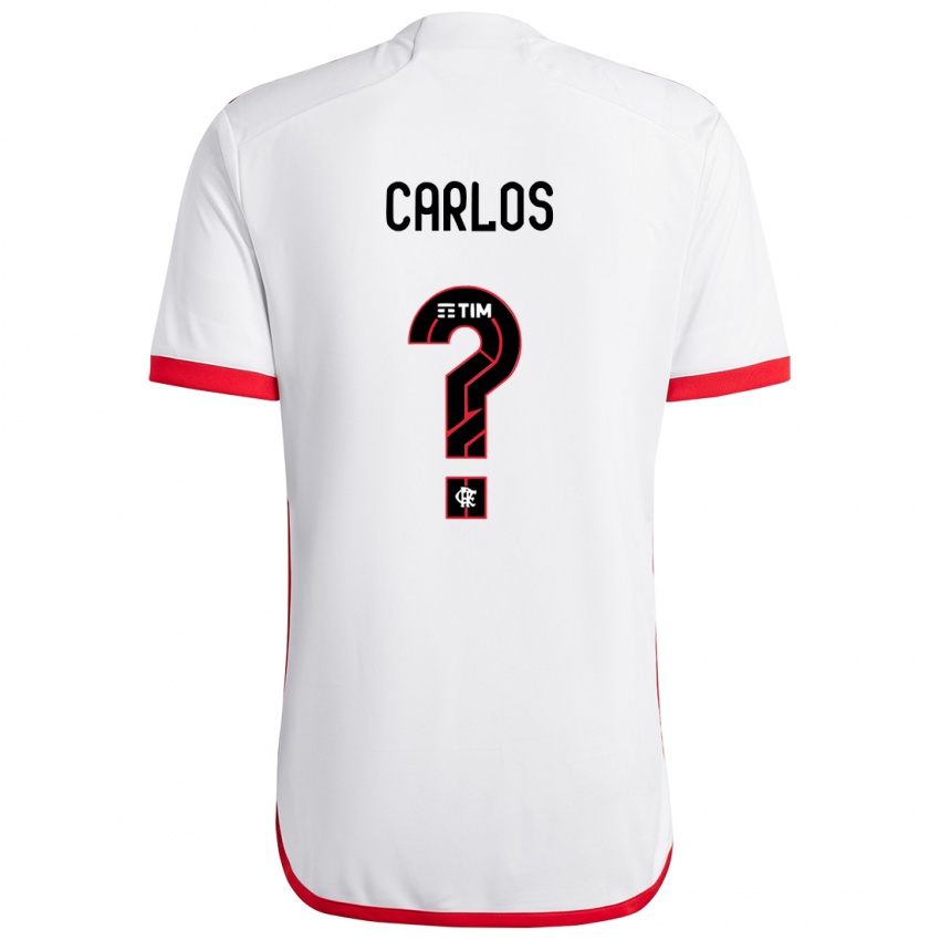 Kinder Jean Carlos #0 Weiß Rot Auswärtstrikot Trikot 2024/25 T-Shirt