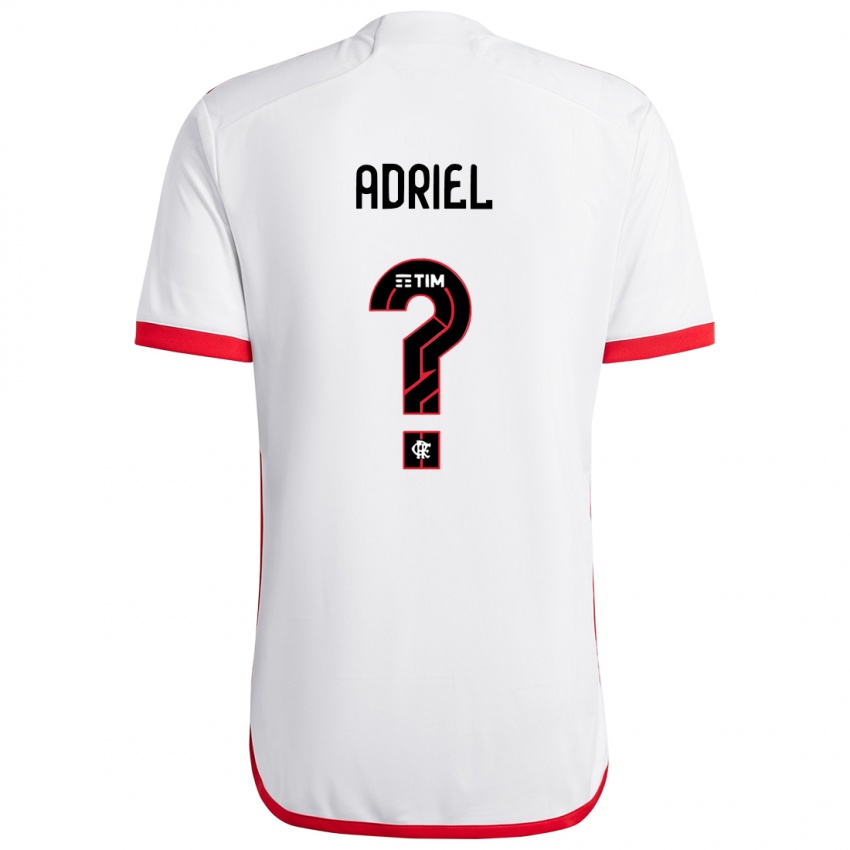 Kinder Adriel #0 Weiß Rot Auswärtstrikot Trikot 2024/25 T-Shirt