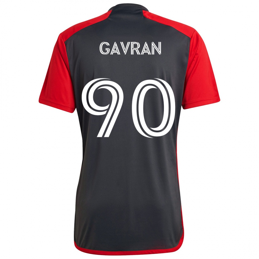 Herren Luka Gavran #90 Grau Rot Heimtrikot Trikot 2024/25 T-Shirt