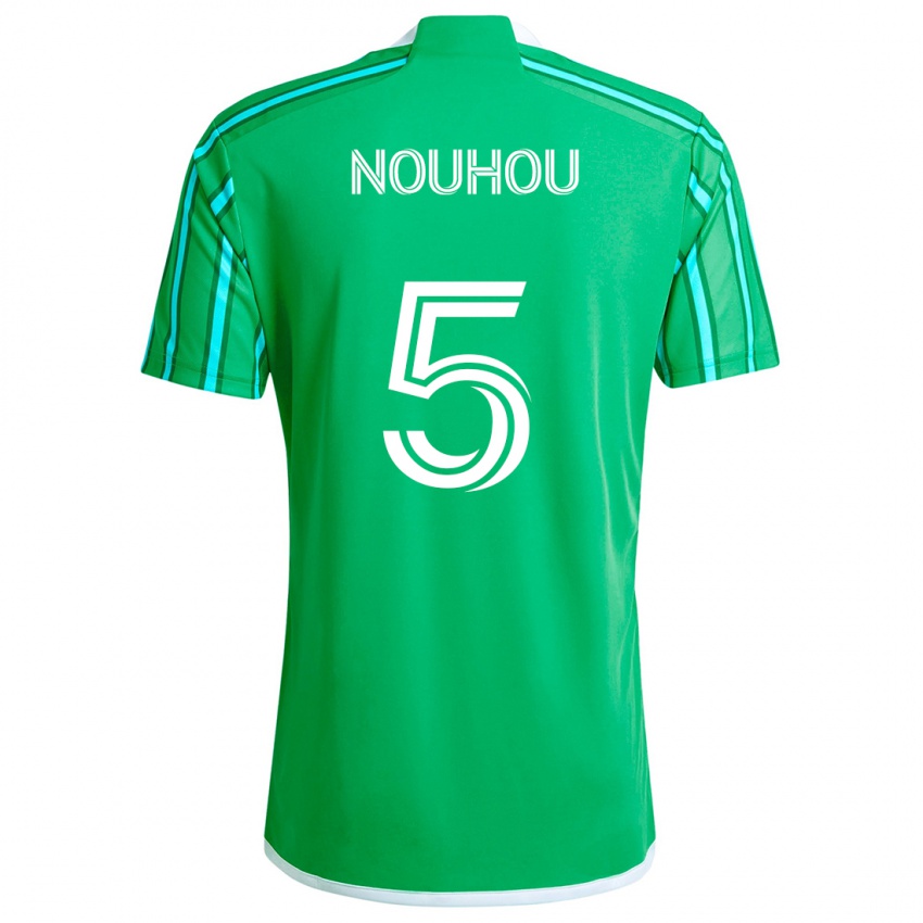 Herren Nouhou #5 Grün Weiß Heimtrikot Trikot 2024/25 T-Shirt