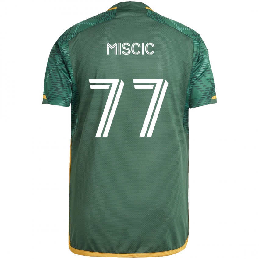 Herren Selmir Miscic #77 Grün Orange Heimtrikot Trikot 2024/25 T-Shirt