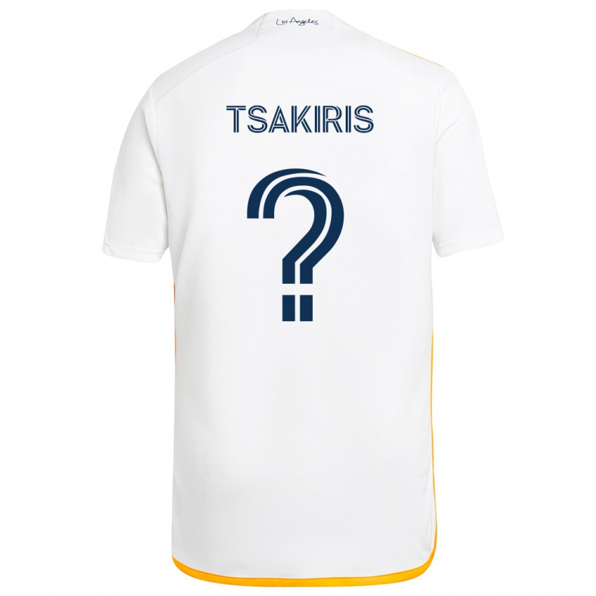 Herren Mateo Tsakiris #0 Weiß Gelb Heimtrikot Trikot 2024/25 T-Shirt