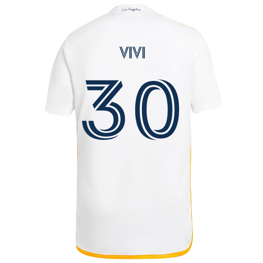 Herren Gino Vivi #30 Weiß Gelb Heimtrikot Trikot 2024/25 T-Shirt