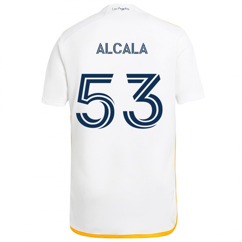 Herren Álex Alcalá #53 Weiß Gelb Heimtrikot Trikot 2024/25 T-Shirt