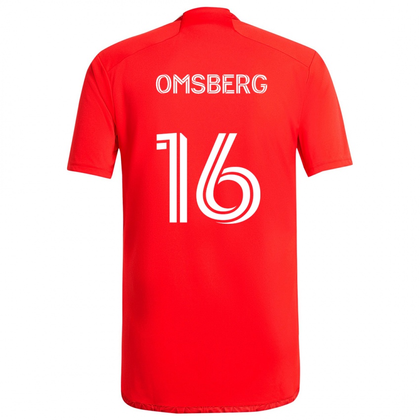 Herren Wyatt Omsberg #16 Rot-Weiss Heimtrikot Trikot 2024/25 T-Shirt