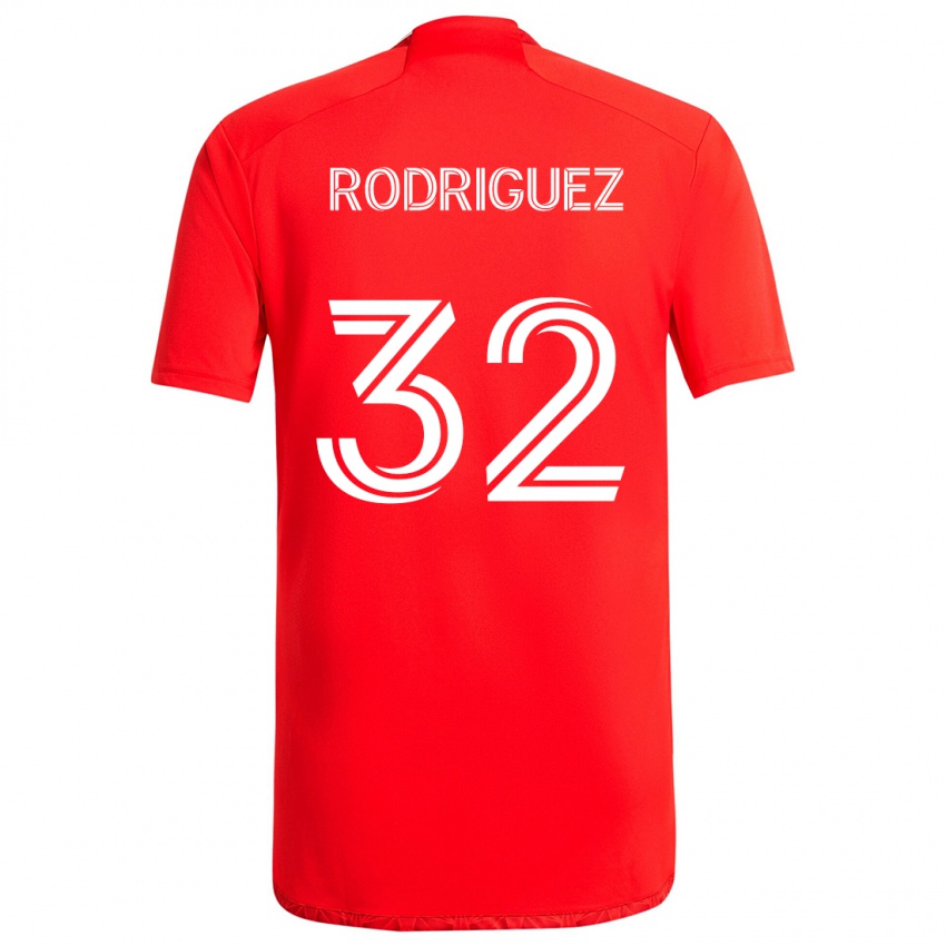 Herren Missael Rodríguez #32 Rot-Weiss Heimtrikot Trikot 2024/25 T-Shirt