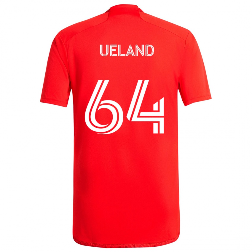 Herren Andreas Ueland #64 Rot-Weiss Heimtrikot Trikot 2024/25 T-Shirt