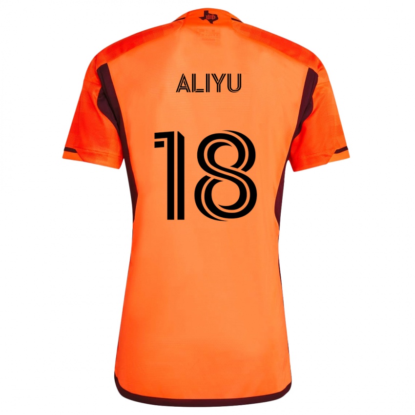 Herren Ibrahim Aliyu #18 Orange Schwarz Heimtrikot Trikot 2024/25 T-Shirt