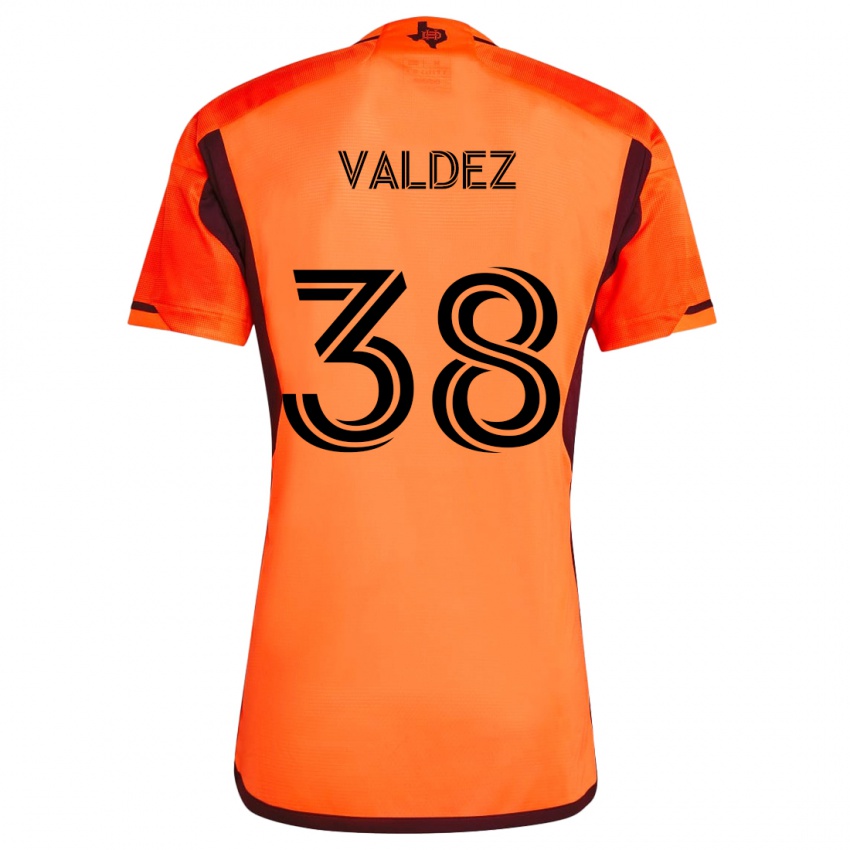 Herren Xavier Valdez #38 Orange Schwarz Heimtrikot Trikot 2024/25 T-Shirt