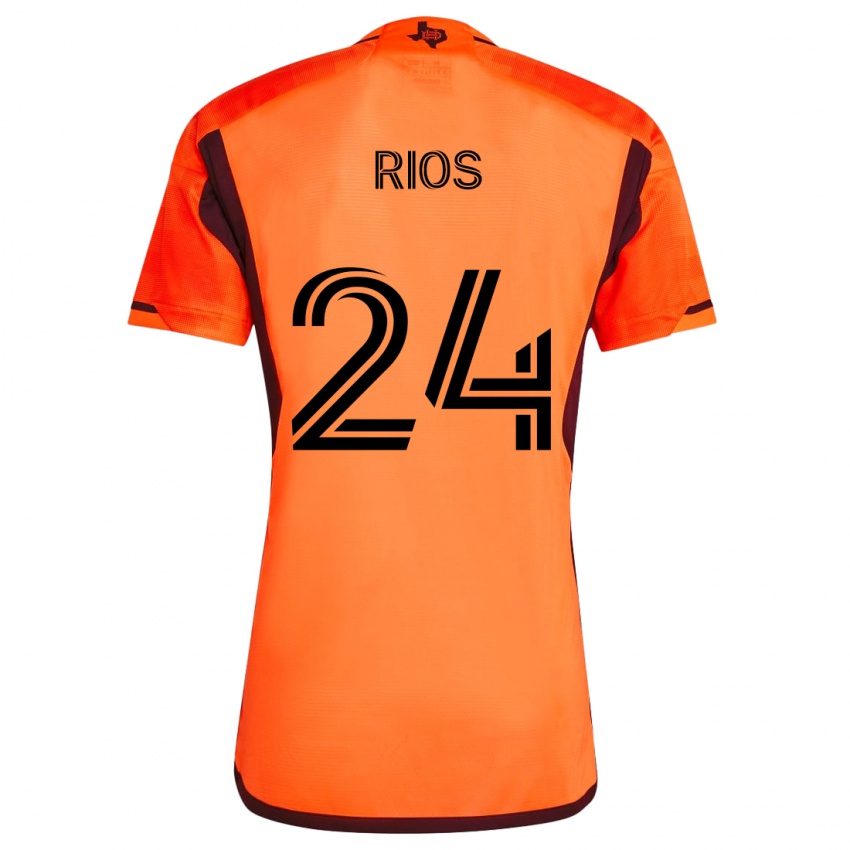 Herren Paolo Ríos #24 Orange Schwarz Heimtrikot Trikot 2024/25 T-Shirt