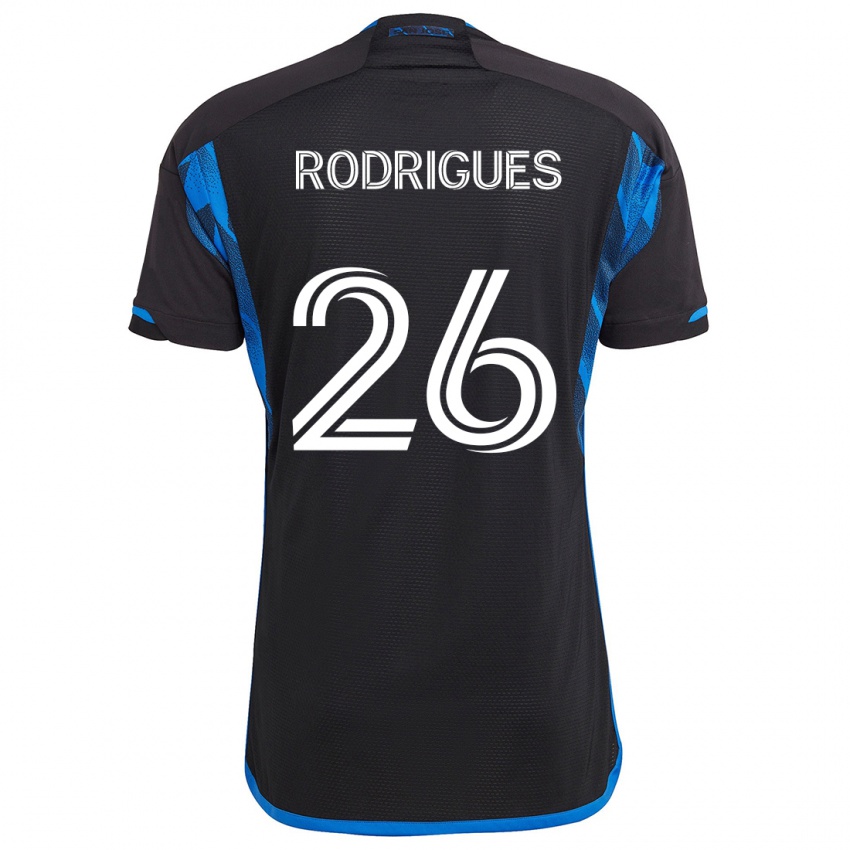 Herren Rodrigues #26 Blau Schwarz Heimtrikot Trikot 2024/25 T-Shirt