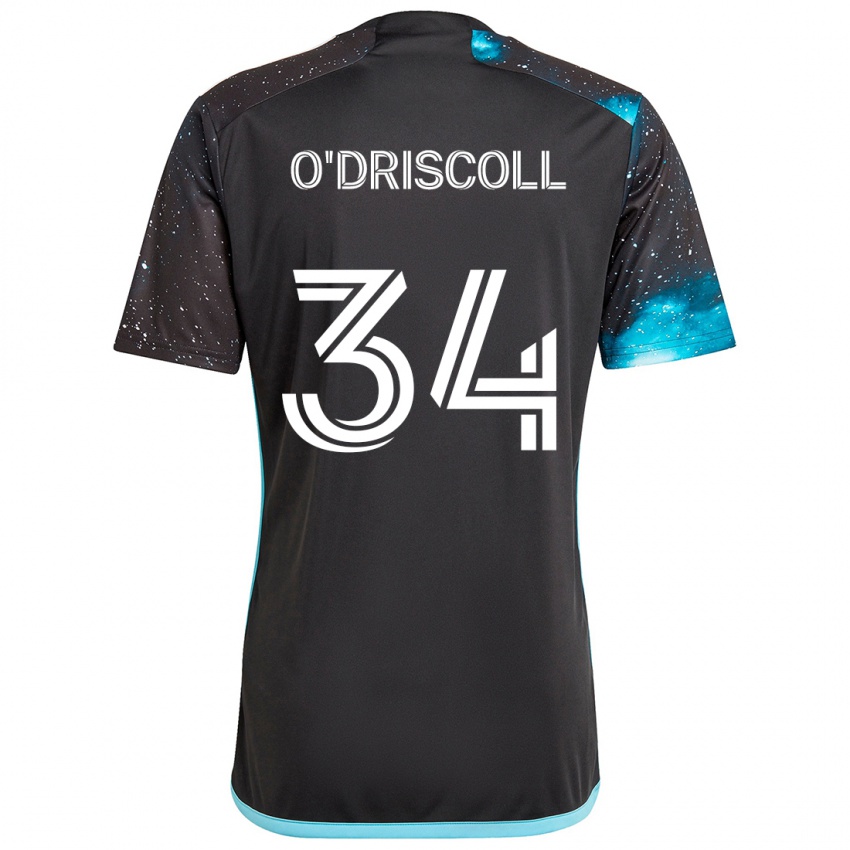 Herren Rory O'driscoll #34 Schwarz Blau Heimtrikot Trikot 2024/25 T-Shirt