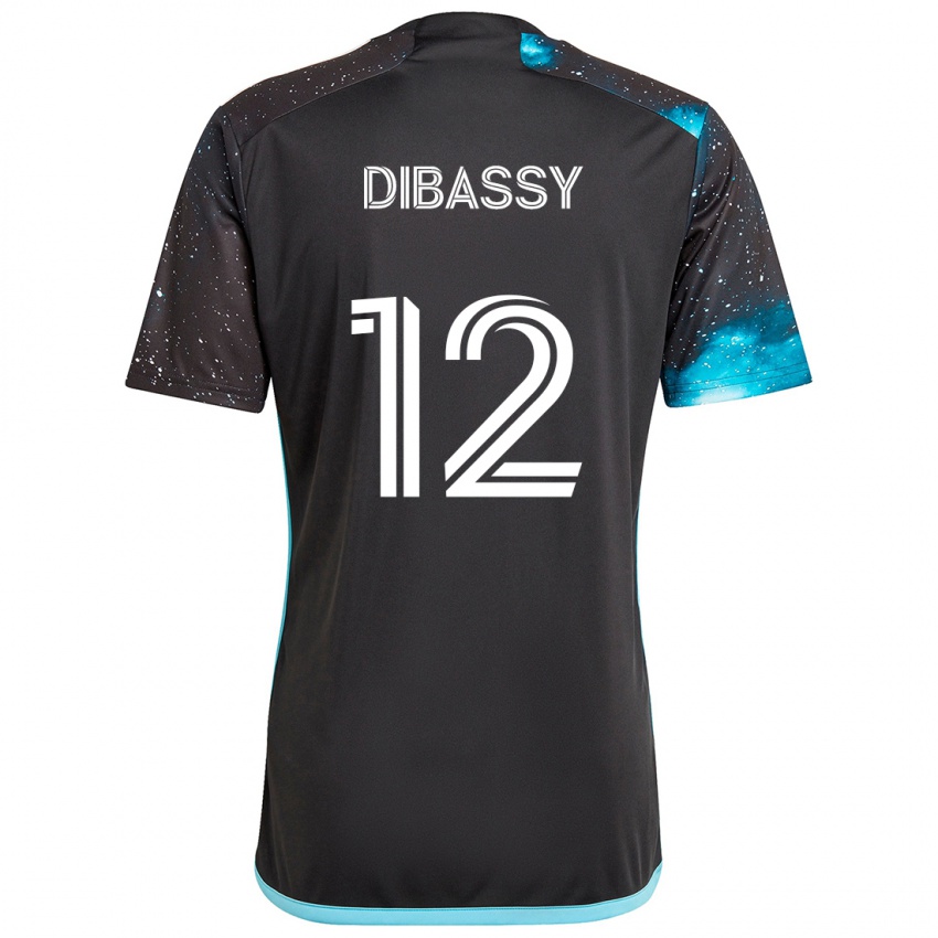 Herren Bakaye Dibassy #12 Schwarz Blau Heimtrikot Trikot 2024/25 T-Shirt