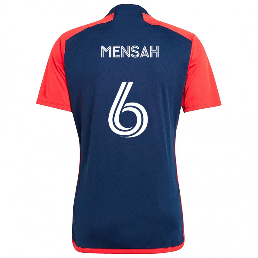 Herren Jonathan Mensah #6 Blau Rot Heimtrikot Trikot 2024/25 T-Shirt