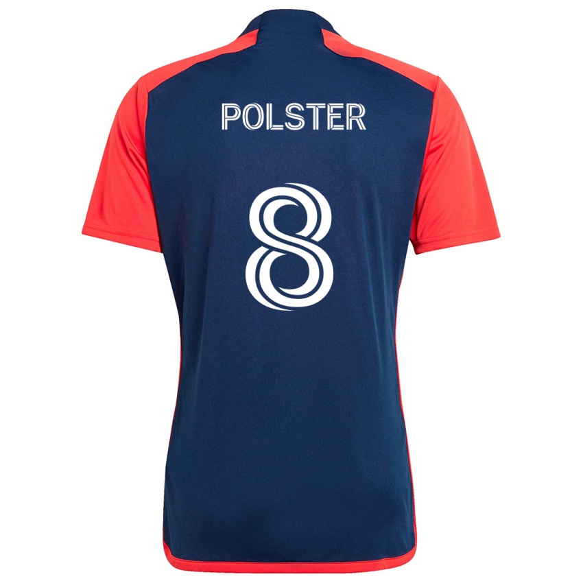 Herren Matt Polster #8 Blau Rot Heimtrikot Trikot 2024/25 T-Shirt