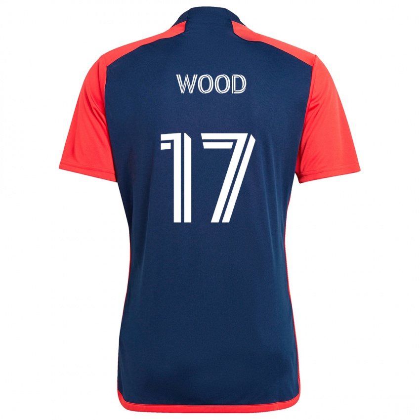 Herren Bobby Wood #17 Blau Rot Heimtrikot Trikot 2024/25 T-Shirt