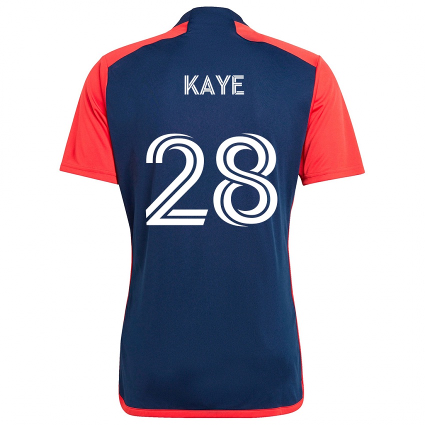 Herren Mark-Anthony Kaye #28 Blau Rot Heimtrikot Trikot 2024/25 T-Shirt