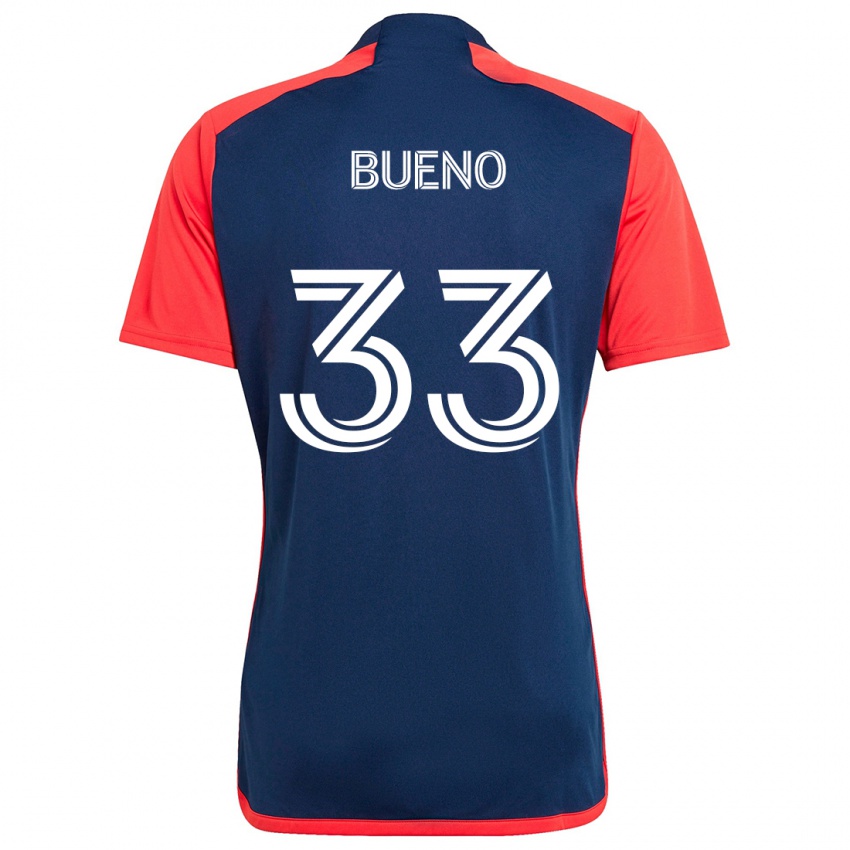 Herren Brandonn Bueno #33 Blau Rot Heimtrikot Trikot 2024/25 T-Shirt