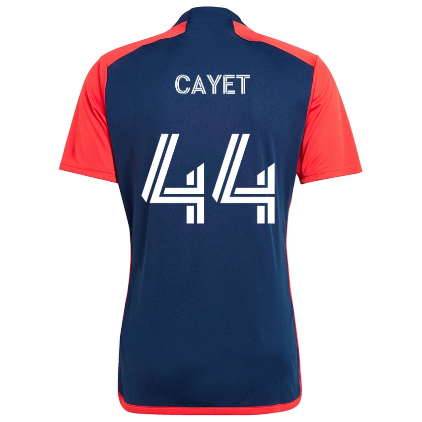 Herren Pierre Cayet #44 Blau Rot Heimtrikot Trikot 2024/25 T-Shirt