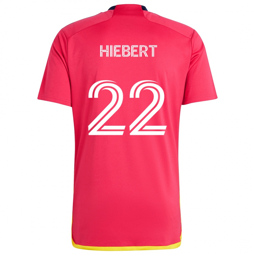 Herren Kyle Hiebert #22 Rot Blau Heimtrikot Trikot 2024/25 T-Shirt