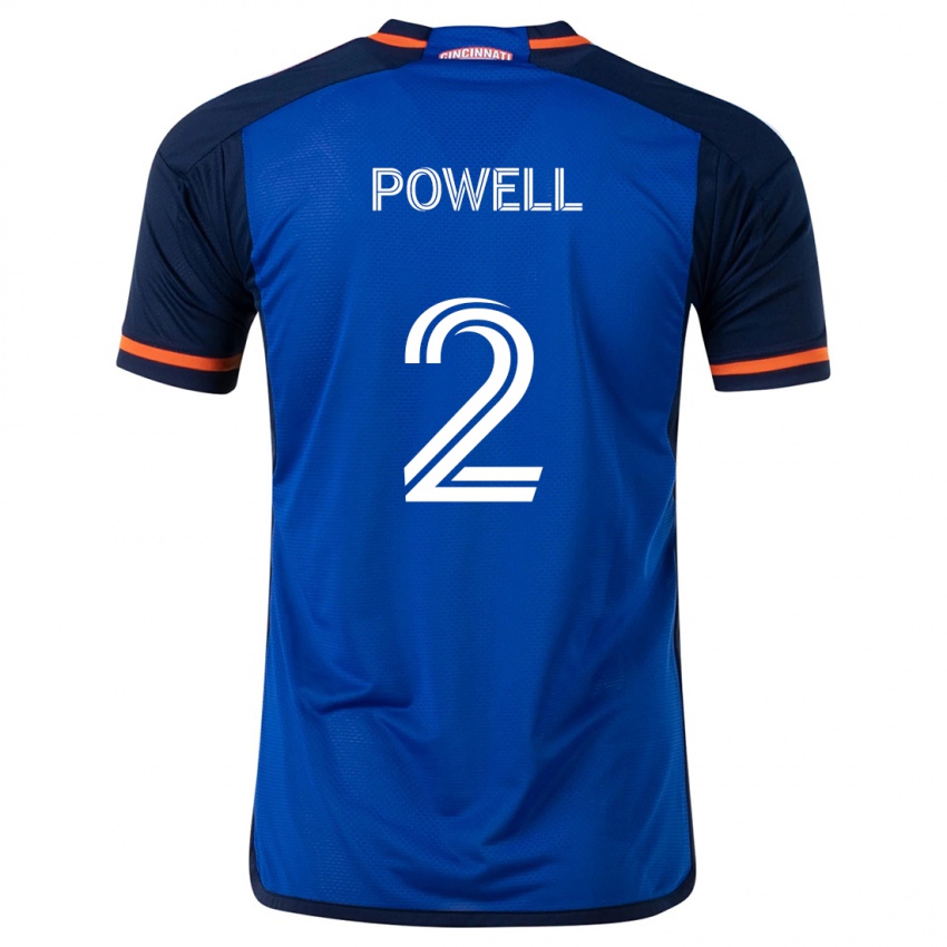 Herren Alvas Powell #2 Blau Weiss Heimtrikot Trikot 2024/25 T-Shirt