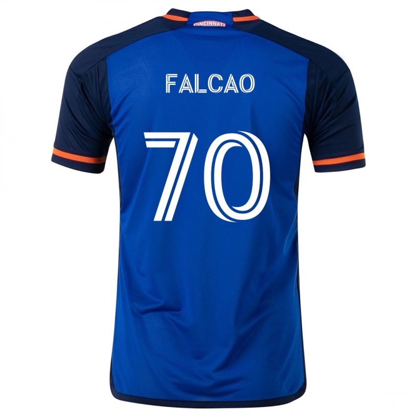 Herren Kiano Falcao #70 Blau Weiss Heimtrikot Trikot 2024/25 T-Shirt