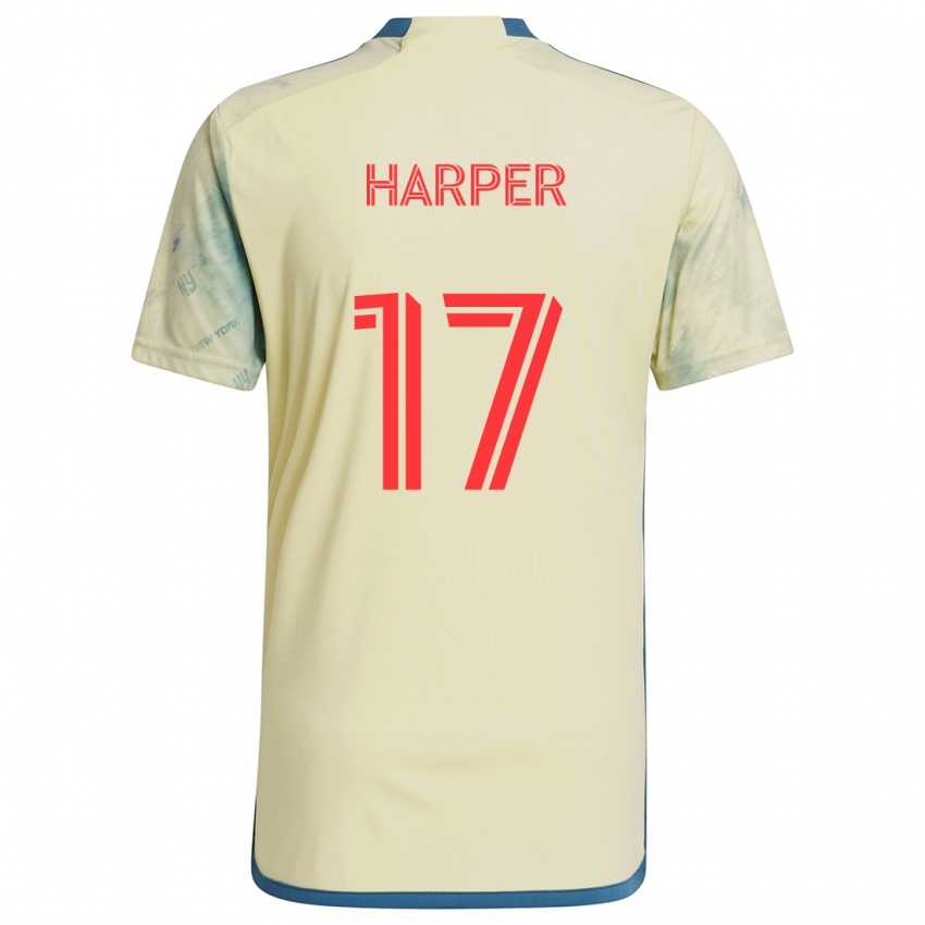 Herren Cameron Harper #17 Gelb Rot Blau Heimtrikot Trikot 2024/25 T-Shirt