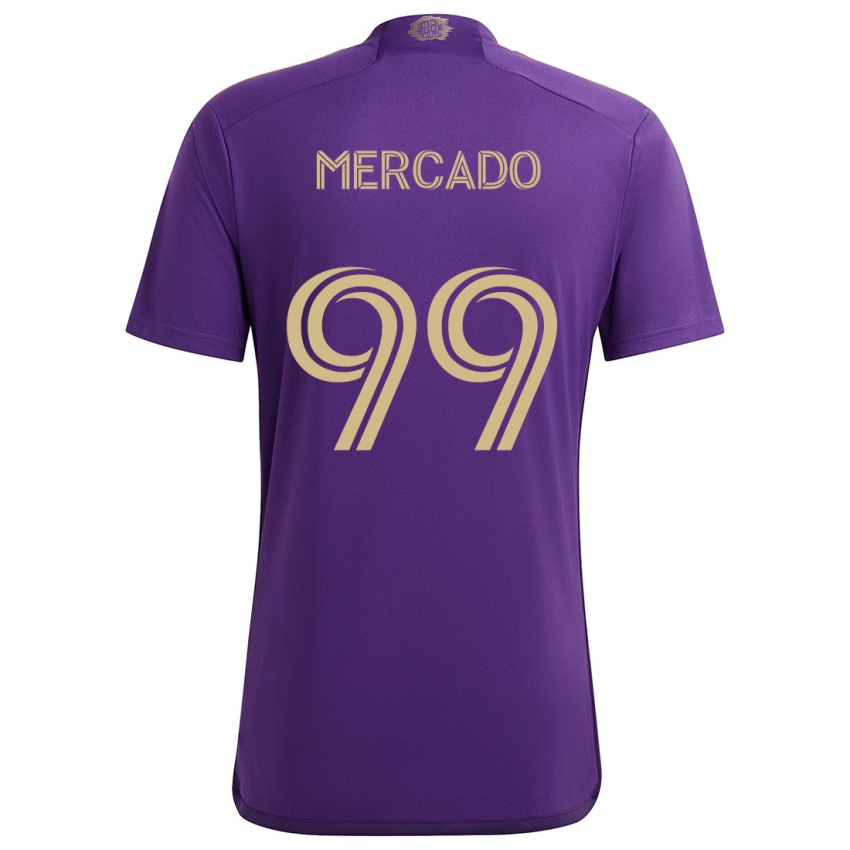 Herren Carlos Mercado #99 Lila Gelb Heimtrikot Trikot 2024/25 T-Shirt