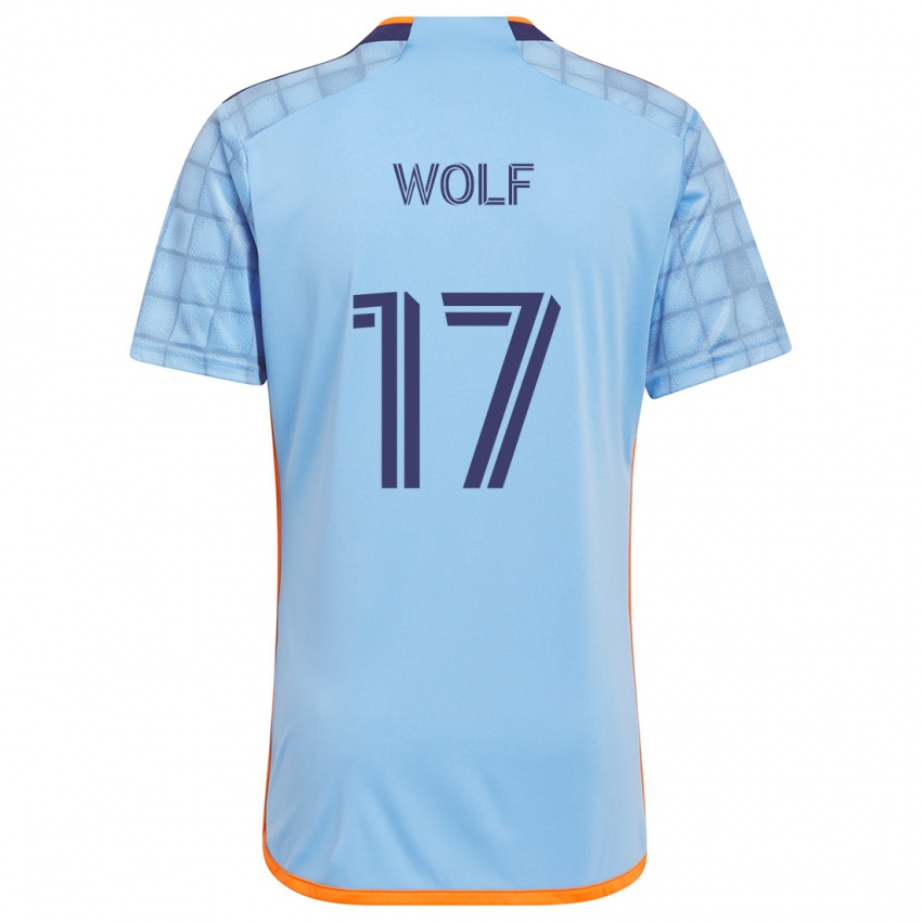 Herren Hannes Wolf #17 Blau Orange Heimtrikot Trikot 2024/25 T-Shirt