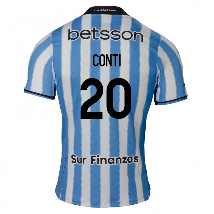 Herren Germán Conti #20 Blau Weiß Schwarz Heimtrikot Trikot 2024/25 T-Shirt